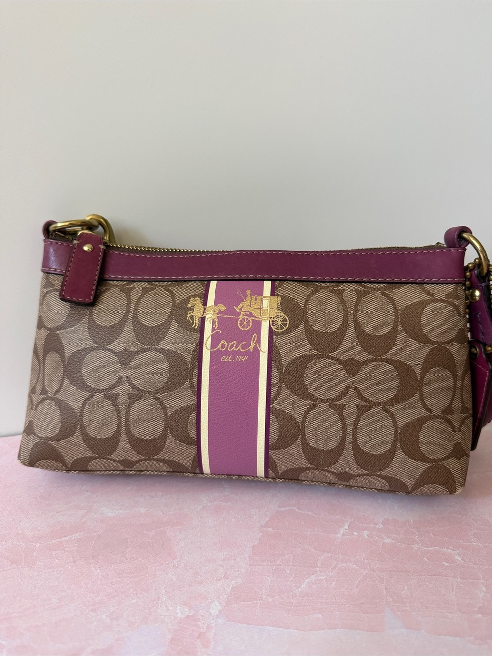 Coach vintage Coach Signature Heritage Stripe